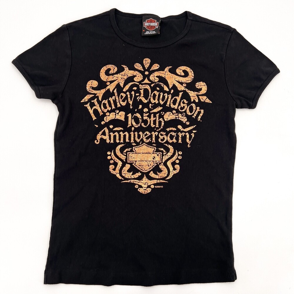 Harley Davidson Shirt Womens medium T-shirt 105 Anniversary El Paso Texas Stud